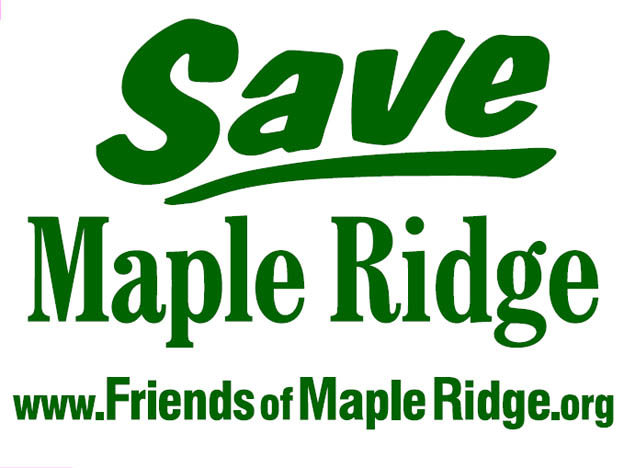 "Save Maple Ridge" yard sign