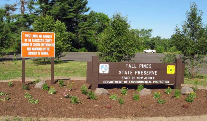 Tall Pines State Preserve main sign